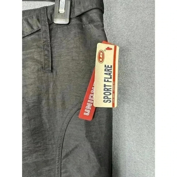 Vtg Y2K Unionbay Pants Sz 5 (30x31) Sport Flare Low Rise Loose Nylon Zippers NEW - Picture 3 of 11